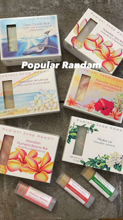 Holiday Hawaiian Soap in Gift Bag with Hawaiian Beeswax Lip Balm // 2 x soap bars and 1 x lip balm - Image 4