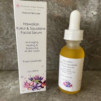 Hawaiian Kukui & Squalane Facial Serum Anti-Aging All Skin Type Pure Lavender 1oz