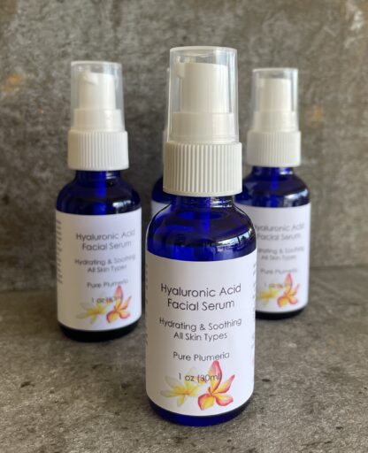 Hyaluronic Acid Facial Serum 1oz  Pure Plumeria Hydrating & Soothing for All Skin Types - Image 2