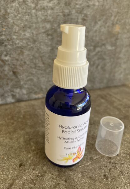 Hyaluronic Acid Facial Serum 1oz  Pure Plumeria Hydrating & Soothing for All Skin Types - Image 3
