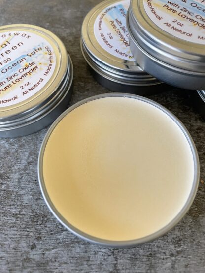Mineral Sunscreen SPF30//Reef and Ocean Safe 1oz or 2oz // All natural Hawaiian Beeswax & Pure Lavender - Image 4