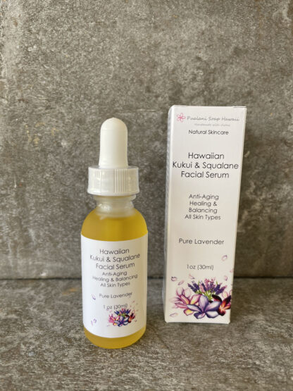 Hawaiian Kukui & Squalane Facial Anti-Aging Serum Set of 2 (Ship to Japan pack)