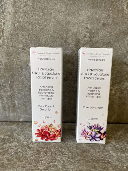 Hawaiian Kukui & Squalane Facial Anti-Aging Serum Set of 2 (Ship to Japan pack)
