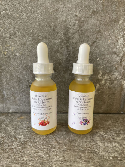 Hawaiian Kukui & Squalane Facial Anti-Aging Serum Set of 2 (Ship to Japan pack)